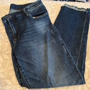 Kut straight leg jeans.